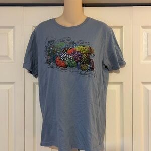 Gildan Men's Blue Graphic Tee Coral Reef